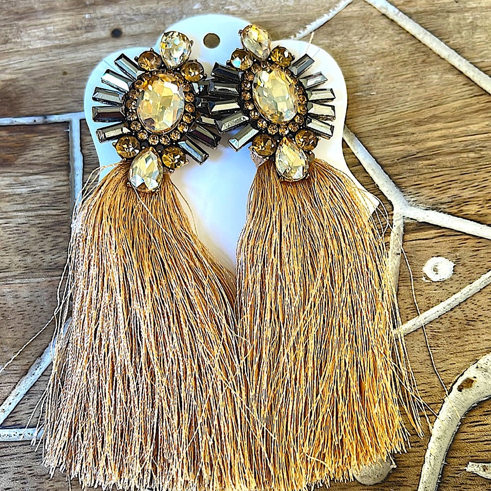 Gorgeous gold and amber tassels